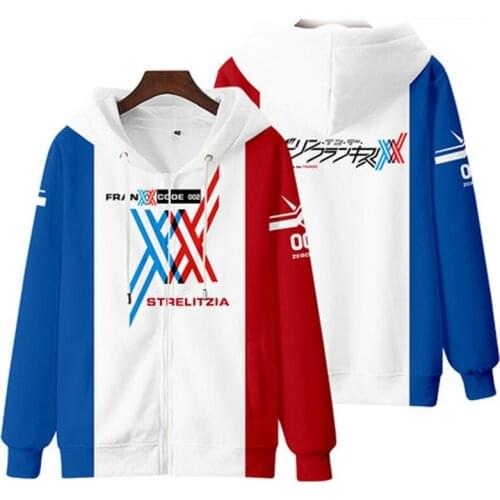 Anime DARLING in the FRANXX 02 hoodie Cosplay women winter hooded coat Men Sweatshirts