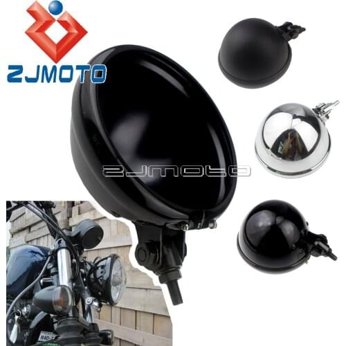 Universal Motorcycle 5.75" LED Headlight Mounting Bucket For Harley Dyna Sportster Custom 5-3/4" Headlamp Bulb Shell Housing