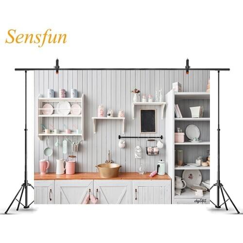 LEVOO Photo Background Morden Kitchen Interior Cupboard Child Backdrop Photographic Studio Props Photo Booth Photophone Vinyl