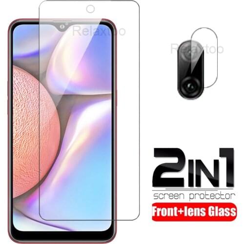 2in1 Protective Glass For Samsung galaxy a10s Glass Tempered For Samsung galaxy A01 a10 a20 Screen Camera Lens Protector Film