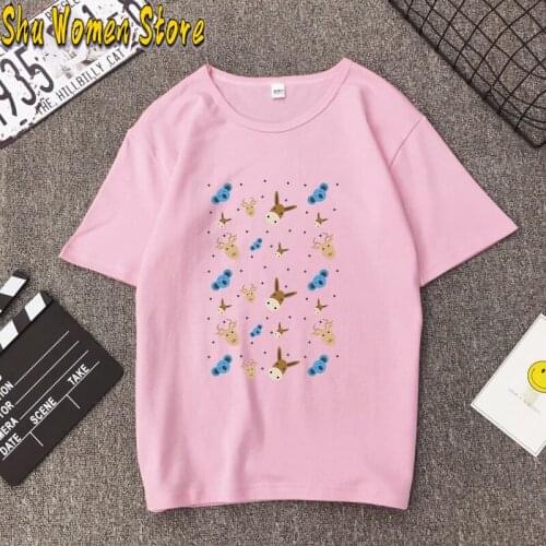 2021 Summer Cartoon Animal printing T-Shirt Animation T-Shirt Summer fashion casual top shirts for women y2k aesthetic