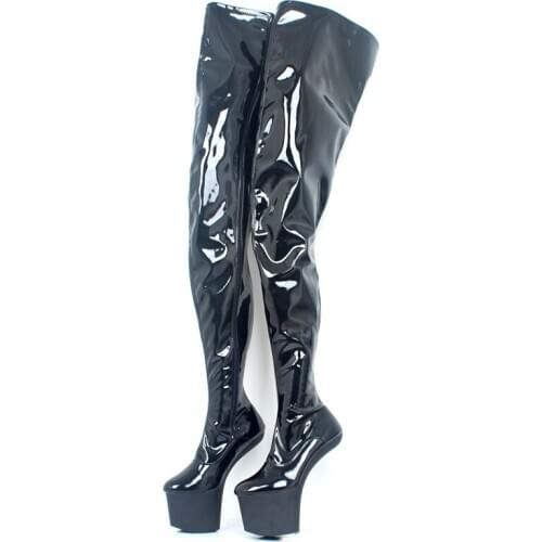 Women Boots 20CM Super High Heel Heelless Sexy Fetish Female Over-Knee Boots NO-Heel New Design Platform Unisex Boots 2019