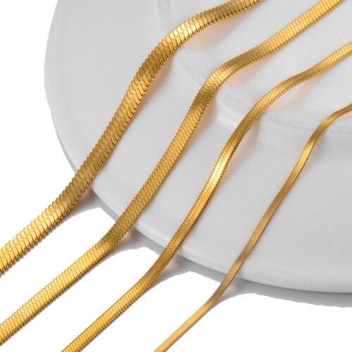 New Simple Snake Chain Necklace High Quality Copper Gold Metal Necklace брелок for Women Gift 2021