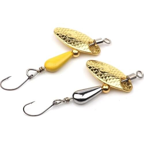 1pcs Rotating Spoon Spinner Bait 5.5cm/2.8g Metal Bait Artificial Wobblers CrankBaits Jig Sequin Lure Fishing Tackle