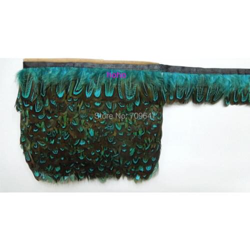 10Yards/lot!5-6cm height Sky Blue Ringneck Pheasant feather fringe,Light Blue Ringneck Pheasant Feather Trim,feathers for crafts