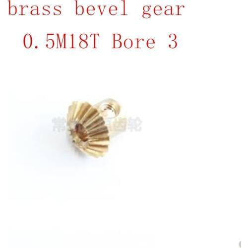 2pcs 1:1 Bevel Gear 0.5 Modulus 18 Teeth With Inner Hole 3 0.5m18T 90 Degree Drive Commutation Steel Gears Screw