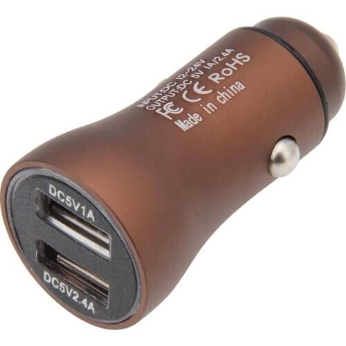 2.4A 5V Dual USB Car Charger 2 Port Cigarette Lighter Adapter Charger USB Power Adapter for All Smart Phones 50pcs/lotcar