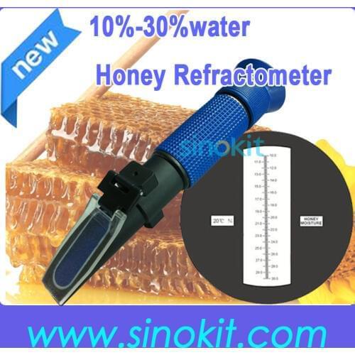 Cheaper Honey 10%-30%water Plastic Hand Blue grip Refractometer without calibration oil P-RHF-30ATC