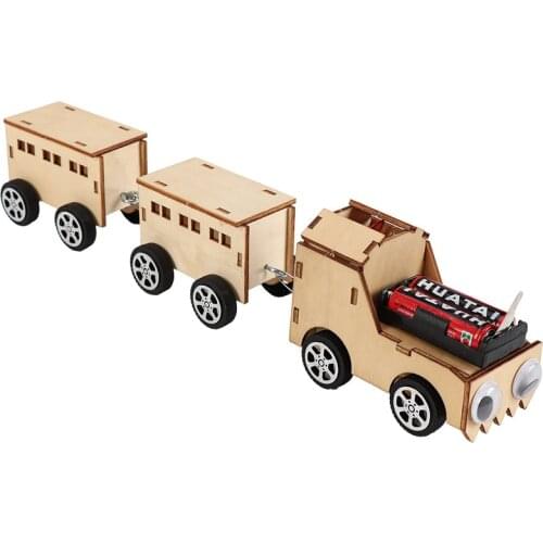 STEM DIY Kit Toys Train Electric Educational Science Experiment Kids Technology Electronic Construction Project for Children Boy