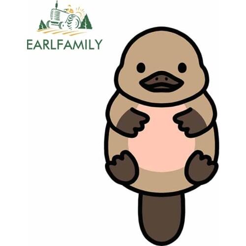 EARLFAMILY 13cm x 10.4cm for Platypus Vinyl Car Stickers Suitcase Creative Scratch-proof Camper Graffiti Sticker Decal for VAN