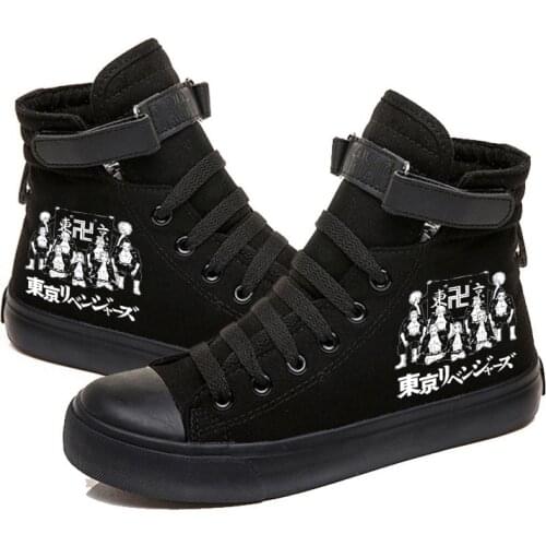 Tokyo Revengers Manjiro Sano Chifuyu Matsuno Printed Anime Canvas Shoes Flat High-Top Comfy Sneakers Zapatos Chaussure Schuhe