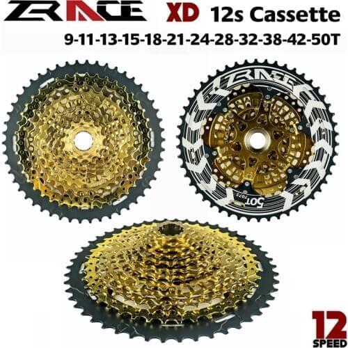 ZRACE ALPHA Gold 12s XD Cassette 12 Speed MTB bike freewheel 9-50T - Black,compatible SRAM XD freehub, XX1 X01 GX NX Eagle