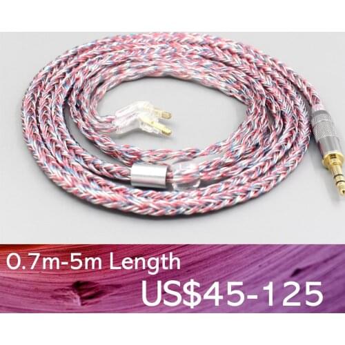 LN007591 16 Core Silver OCC OFC Mixed Braided Cable For Sony MDR-EX1000 MDR-EX600 MDR-EX800 MDR-7550 Earphone