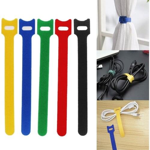 50Pcs 15 * 1.2 cm Reusable Nylon Cable Ties T-Type Cable Straps Wire Organizer Storage Computer Data Cable Power Cable Tie Wire