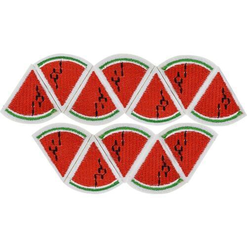 Diy watermelon patches for clothing iron embroidered patch applique iron on patches sewing accessories badge stickers on clothes