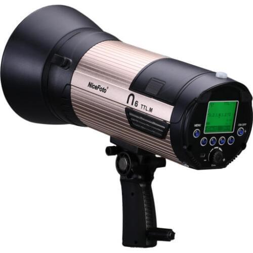 NiceFoto N6 600Ws GN89 HSS 1/8000S Flash Light with 6600mAh Battery ETTL for Canon and i-TTL for Nikon 2.5s Fast Recycling