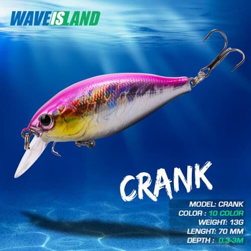 New rock bait Crankbait Fishing Lure 7cm /13g Fish Bait Trout Lure Articulos De Pesca Holographic Wobbler Pesca Crank Baits
