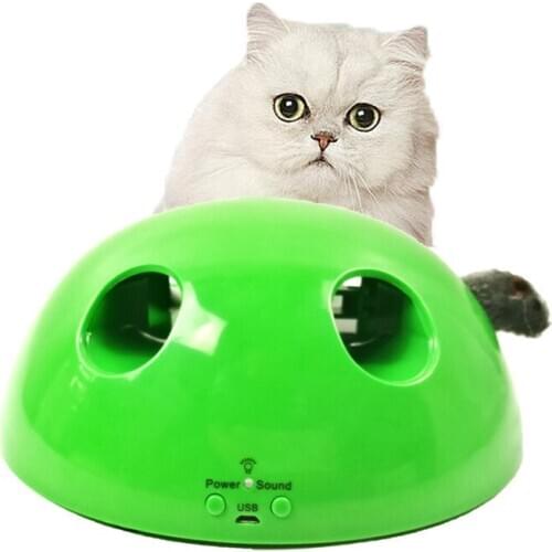 Creative Electric Pet Funny Cat Tray Training Toy Cat Scratch Mouse Toy Interactive Puzzle Game Play Cat Scratching Toy WY71402