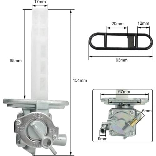 Motorcycle Fuel Valve Switch Gas Tank Petcock for Suzuki Yamaha Kawasaki Honda Motorcycle