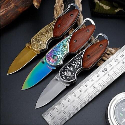 Factory direct tactical high hardness folding knife Wild survival multi-function knife outdoor pocket knife