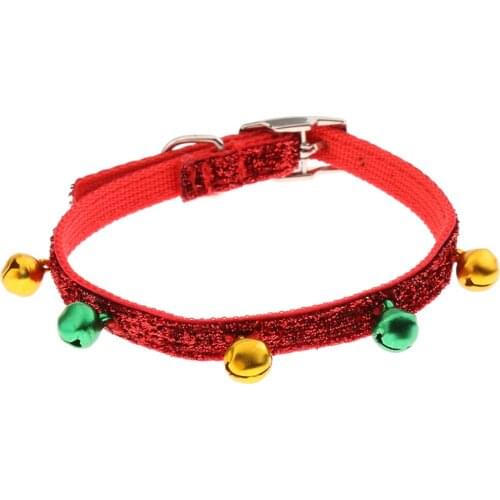 Adjustable Cat Dog Bell Collar Pet Festive Christmas Holiday Toy - Green