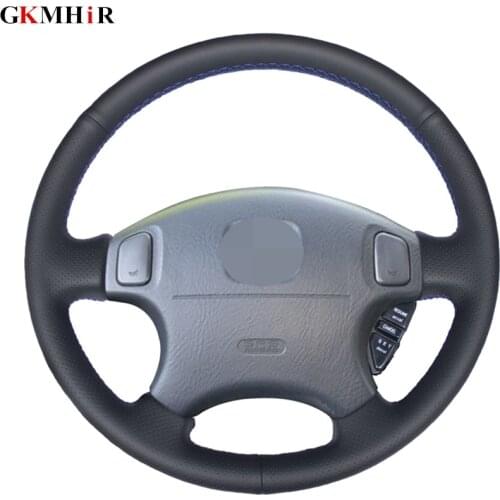 DIY Black Artificial Leather Car Steering Wheel Cover for Honda CRV CR-V 1997-2001 Accord 6 1998-2002 Odyssey 1998-2001 Prelude