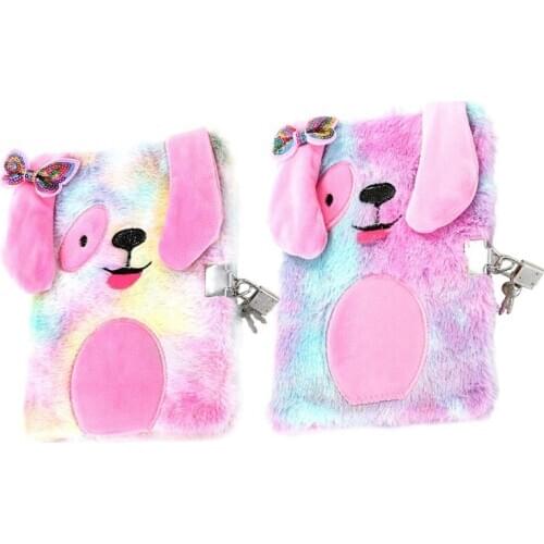 1 Pcs Cute Embroidery Photo Fold Notepad Colorful Animal Plush Notebooks Girl Portable Travel Diary Planner Stationery