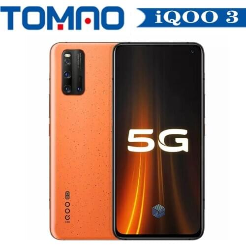 Vivo iQOO 3 5G Cellphone Snapdragon 865 Octa Core 6GB 8GB 12GB RAM 128GB 256GB ROM 4440mAh 55W Dash Charging 48.0MP 4 Cameras