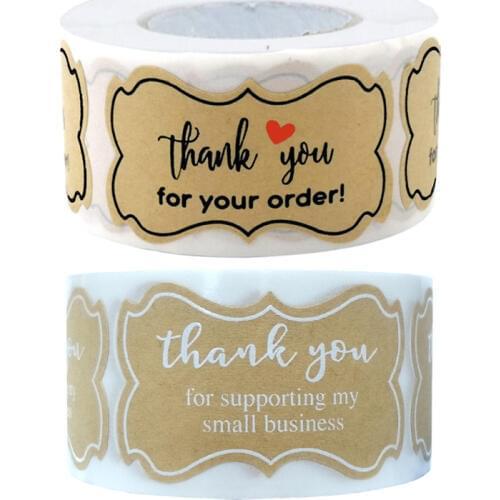 Thank You for Your Order Supporting My Business Stickers Seal Labels Package Envelope Shop Sales Supplies Stationery Stickers