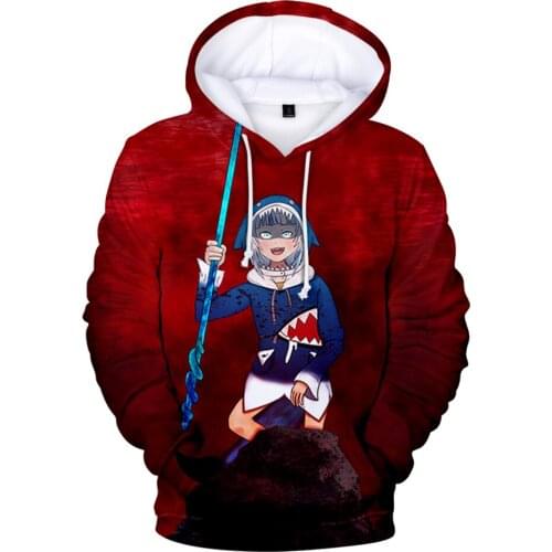 Tracksuits Gawr Gura-3D Girls Hoodie for Kids and Adults Spring Fall Pullover 2021 Style Little Shark Japanese Cartoon Arrival