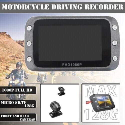 Motorcycle DVR Dual Recording Full HD 1080P Dash Cam GPS WiFi Front Rear View Waterprooof Cycling Driving Video Recorder Camera