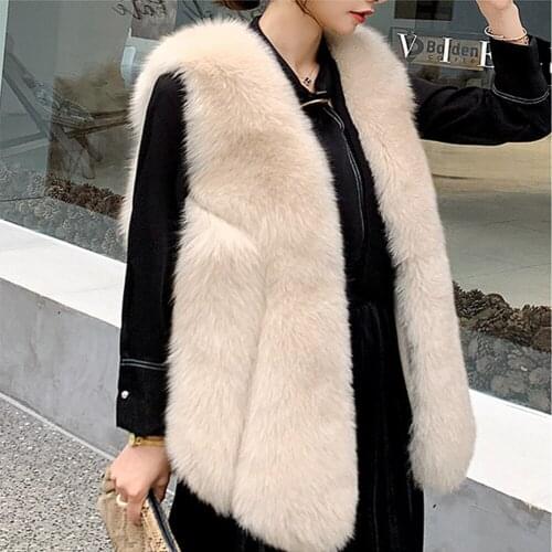 TOPFUR Natural Real Fox Fur Vest Women V-Neck Winter Coat Luxury Striped Fur Gilet Thick Warm Female Jacket 2020 Outerwear