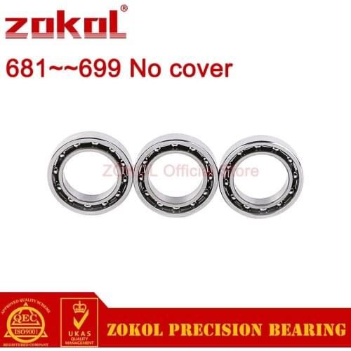ZOKOL 10PCS 681 681X 682X 683 684 685 686 687 688 689 693 No Cover bearings Miniature Ball Bearing