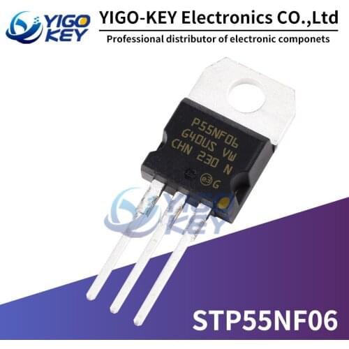10PCS STP55NF06 TO-220 55NF06 TO220 P55NF06 New MOS FET Transistor