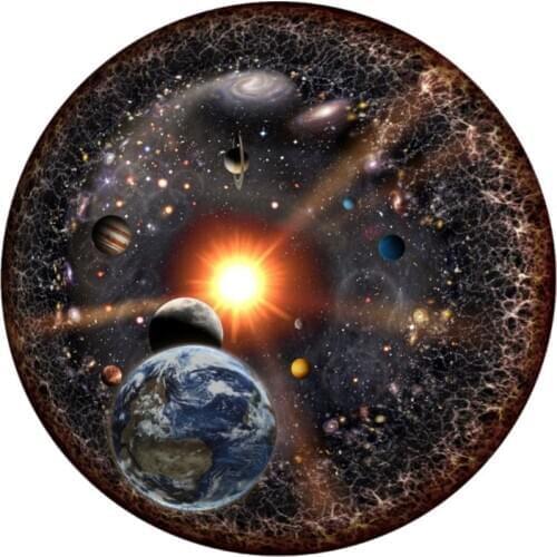 2020 New 1000 Pieces Blocks Round Puzzle Space Universe Circular Jigsaw Intellectual Toy