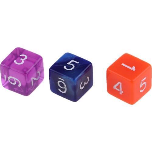 25x Plastic Dice D6 Drinking Dice for DND TRPG MTG Table Games Toys Party