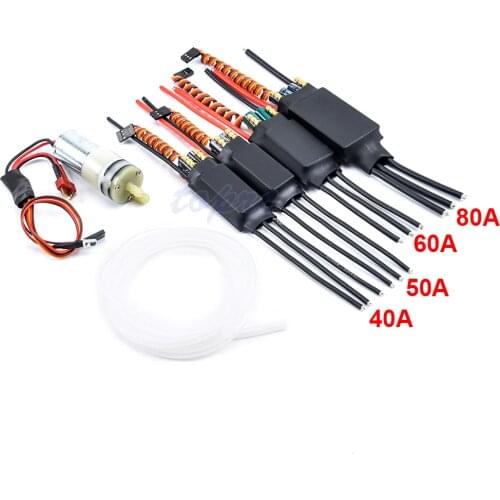 40A / 50A / 60A /80A Bidirectional Water-cooled Brushless ESC / Water Pump for Remote control ship pneumatic underwater propelle