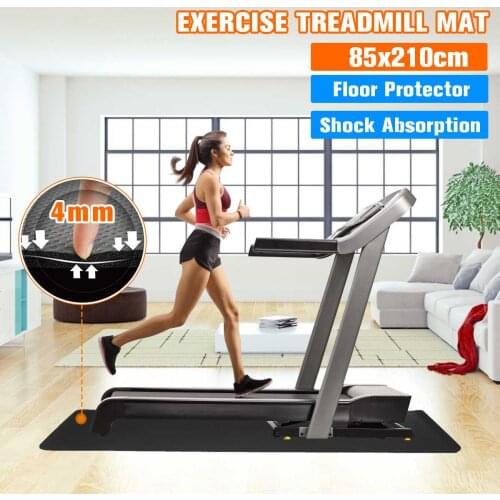 Treadmill Mat Gym Bike Exercise Fitness Equipment Mat Floor Protector Pad Shock Sound Proof Mats 85x210cm 83*33 Inch 4mm