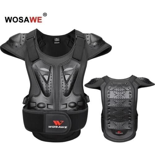 WOSAWE Motorcycle Armor Vest Chest Back Spine Support Body Protective Gear Motocross Snowboarde Skate Skateboard Protection
