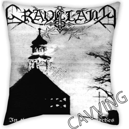 Graveland Band 3D Printed Polyester Decorative Pillowcases Throw Pillow Cover Square Zipper Pillow Cases Fans Gifts
