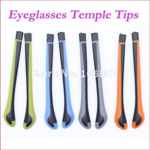 Free Shipping ET-002 Double Colors Anti Slip Eyeglasses Glasses Temple Tips Accessories For Optical Frame Temples