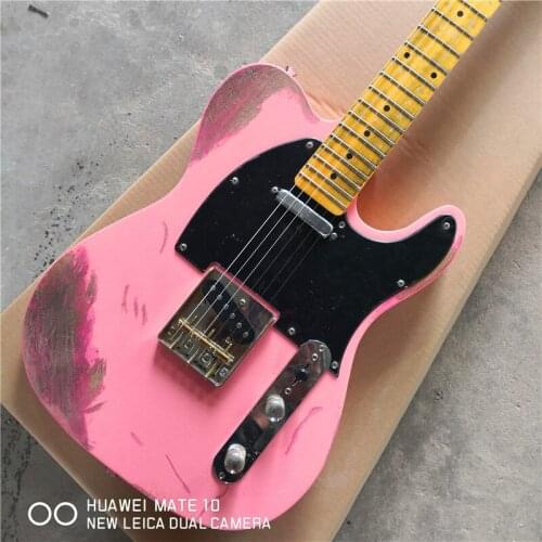 Professional performance guitar, old body made of elm wood maple neck electric guitar, support customized like color