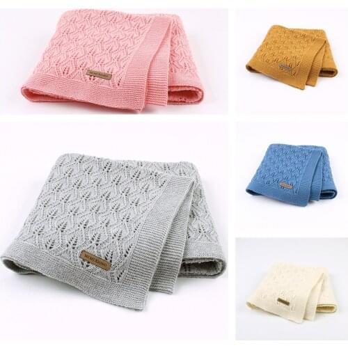 Multifunctional Cotton Baby Blanket Warm Ultra Soft Hollow Newborn Towel Comfortable And Skin-friendly Knitted Infant Bed Sheet
