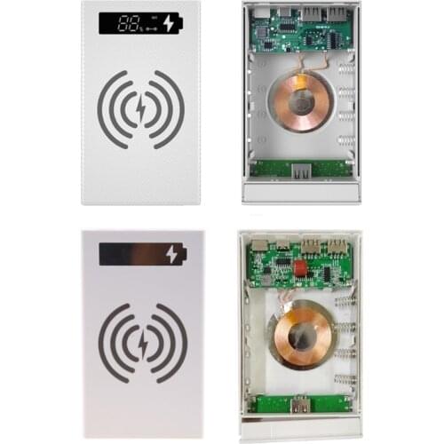 Y5GE Spliced Combined DIY 18650 Battery Case Power Bank Shell Wireless Charging Box