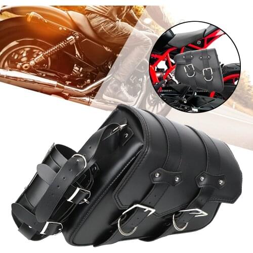 Motorcycle Bag Out Door Luggage Motorcycle Accessories PU Leather Motorcycle Saddle Bag Left/Right Universal