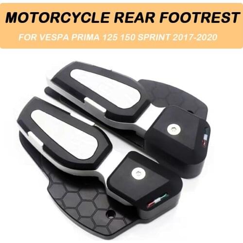 Motorcycle Rear Footrest For Vespa Prima 125 150 SPRINT 2017-2020 Passenger Extension Foot Pad Footpegs Adapter Foot pegs