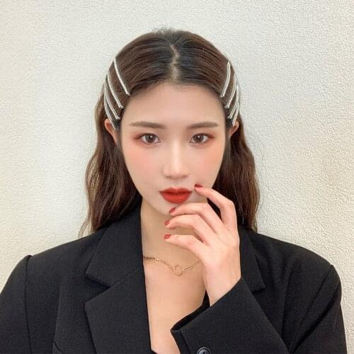 Fashion Crystal Hair Clips Leopard Hairpin Barrettes For Women Girls Hair Accessories Set Korean Headwear Hairgrips Hair Jewelry