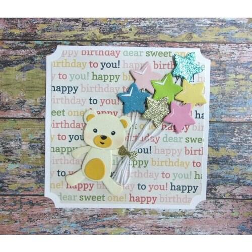 TL0003 Cute Teddy Bear Cutting Die Set Die cutting plate Metal die cut for scrapbooking and card making paper