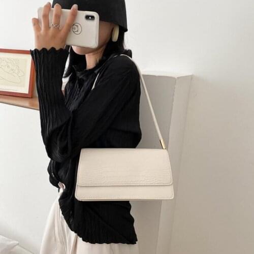 2021 New Alligator Pattern Baguette Bags for Women Luxury Handbags Designer Shoulder Bag Fashion PU Leather Female Underarm Bag