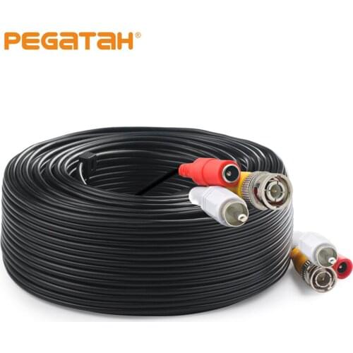 New BNC+RCA+DC connector 3 in 1 BNC cable Power Video Audio extension Plug and Play Cable Wire for CCTV Security Camera system